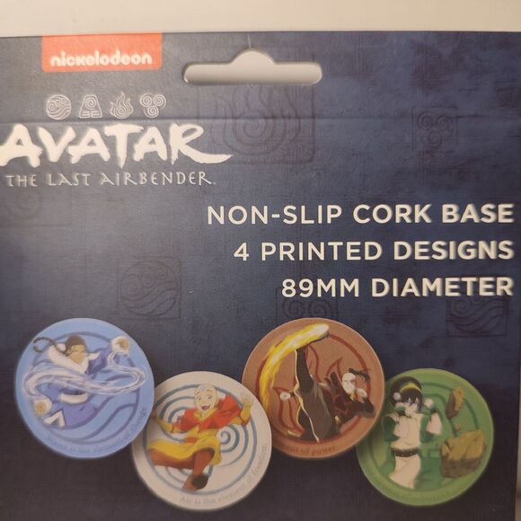 Avatar The Last Airbender Coasters Set of 4 Official Drinkware Holders - Picture 2 of 3